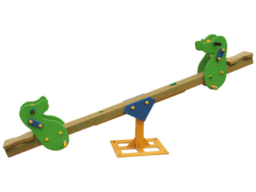 Seesaw and spring jump toys
