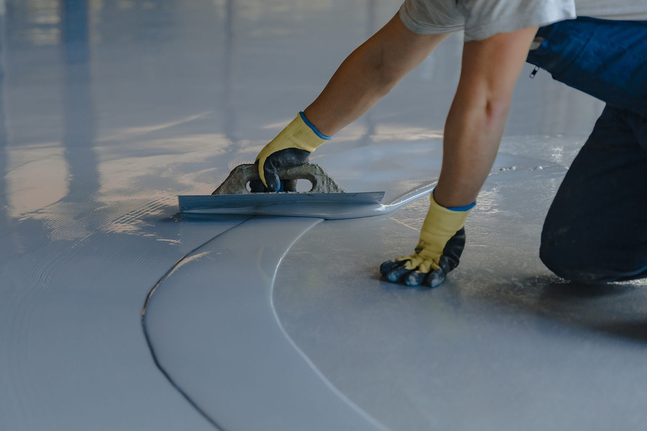 Epoxy floor application