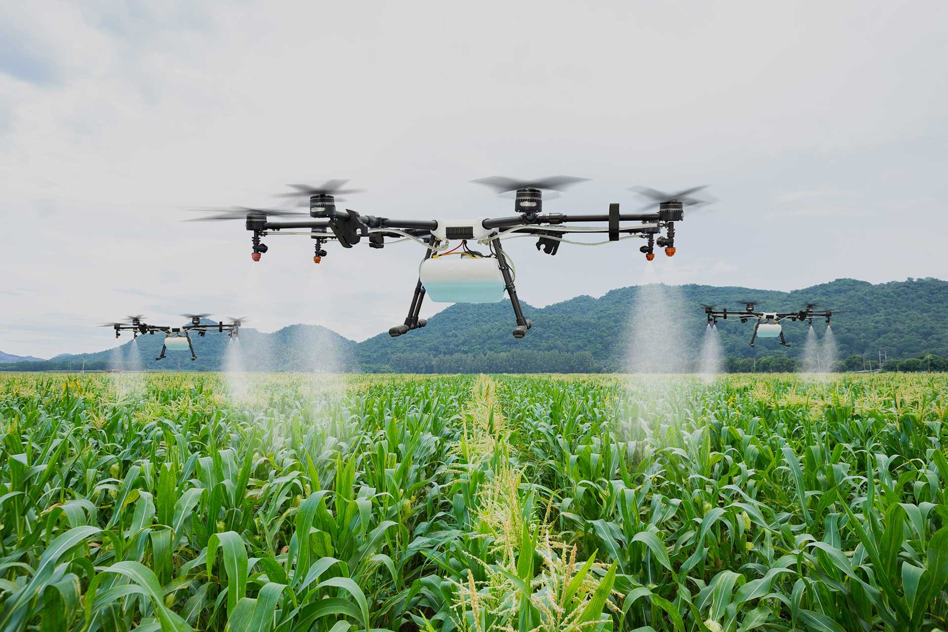 Spraying with drone
